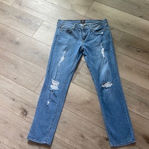 Just Black Distress Denim Blue Jeans Size 26